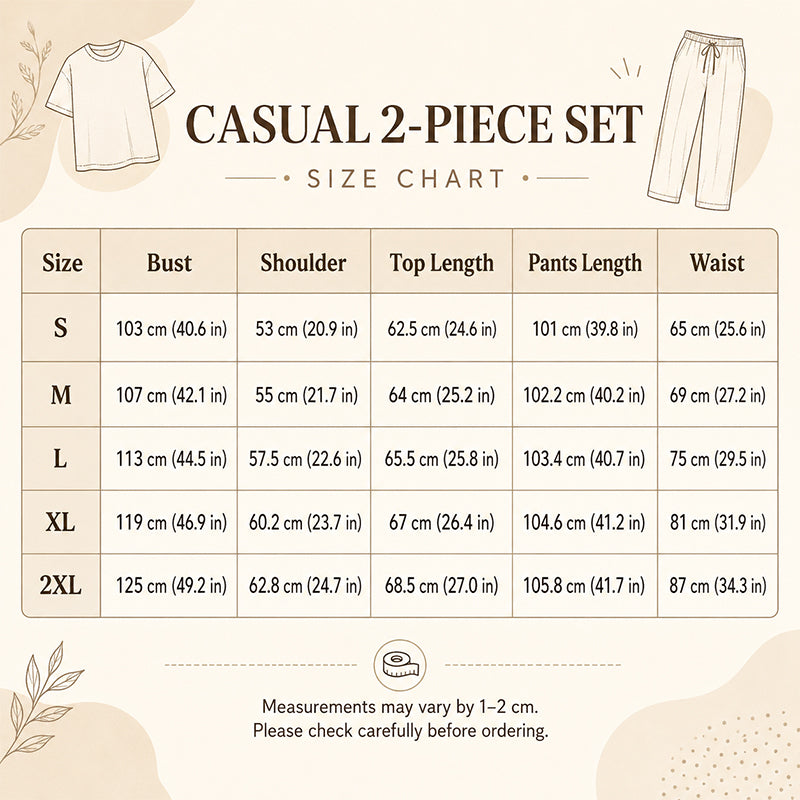 ✨Flattering Drape, Elongating Silhouette – Women's Relaxed Top & Wide-Leg Pants Set ✨