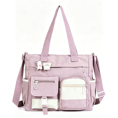 🛍️Large Capacity & Multi-Pocket, Commute & Shopping👝 Canvas Tote Bag – Multi-Pocket Design & Spacious