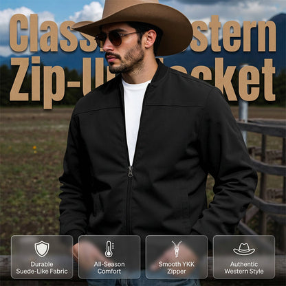 🤠Classic Western, Retro Casual – Men's Classic Western Zip-Up Jacket ✨