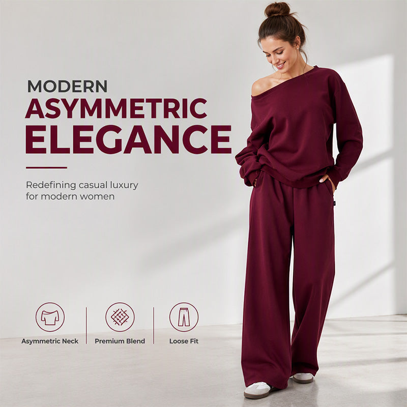 🌸Plus-Size Loose Fit, Freedom to Move🧘 Women's Leisure 2-Piece Set – Elastic Waist & Side Pockets | Loose & Non-Restrictive, Comfortable & Free ✨