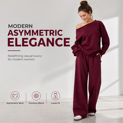 🌸Plus-Size Loose Fit, Freedom to Move🧘 Women's Leisure 2-Piece Set – Elastic Waist & Side Pockets | Loose & Non-Restrictive, Comfortable & Free ✨