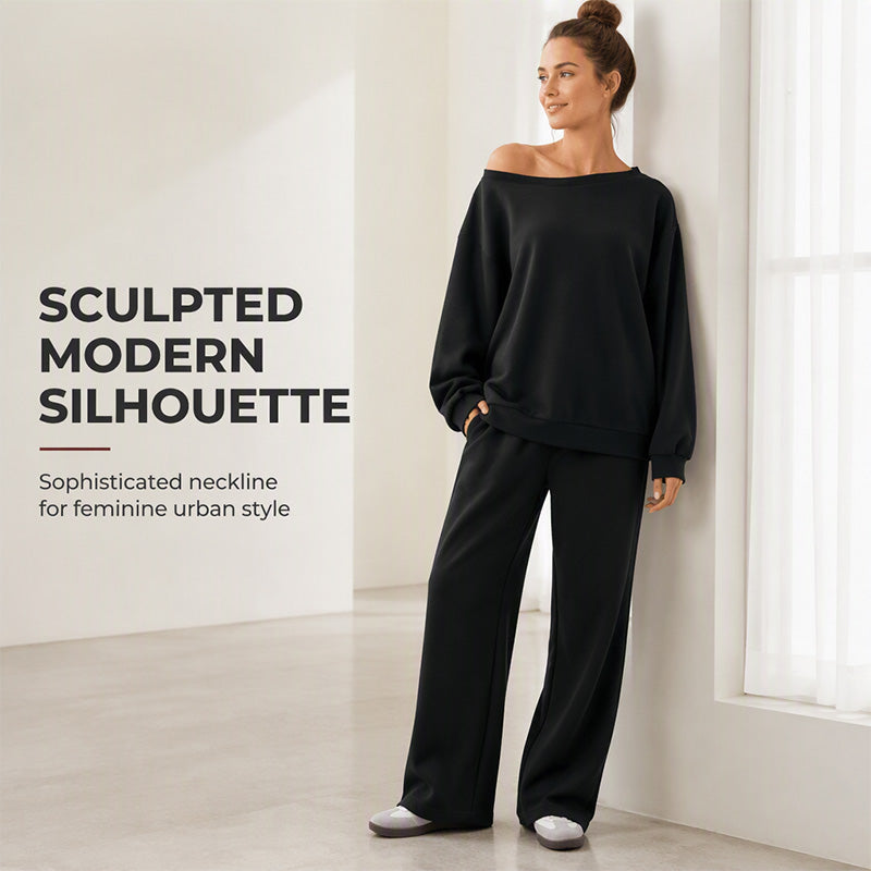 🌸Plus-Size Loose Fit, Freedom to Move🧘 Women's Leisure 2-Piece Set – Elastic Waist & Side Pockets | Loose & Non-Restrictive, Comfortable & Free ✨