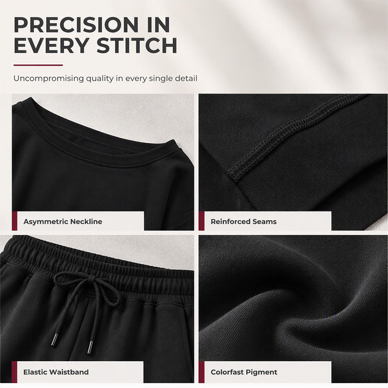 🌸Plus-Size Loose Fit, Freedom to Move🧘 Women's Leisure 2-Piece Set – Elastic Waist & Side Pockets | Loose & Non-Restrictive, Comfortable & Free ✨