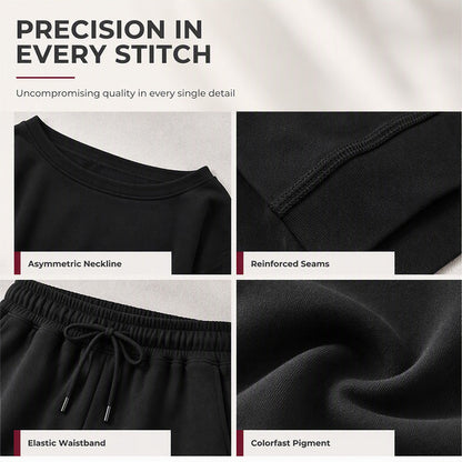 🌸Plus-Size Loose Fit, Freedom to Move🧘 Women's Leisure 2-Piece Set – Elastic Waist & Side Pockets | Loose & Non-Restrictive, Comfortable & Free ✨