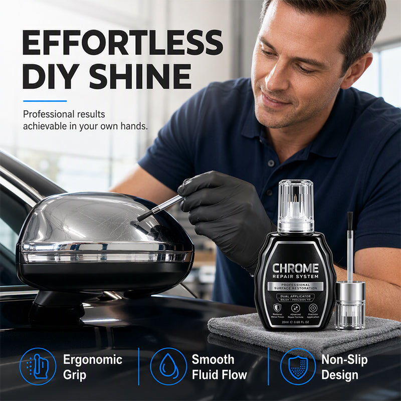 ✨ Chrome Repair Pen – Dual-Applicator Mirror-Shine Metal Touch-Up Tool 🚗🔧