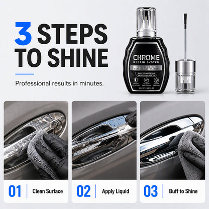 ✨ Chrome Repair Pen – Dual-Applicator Mirror-Shine Metal Touch-Up Tool 🚗🔧