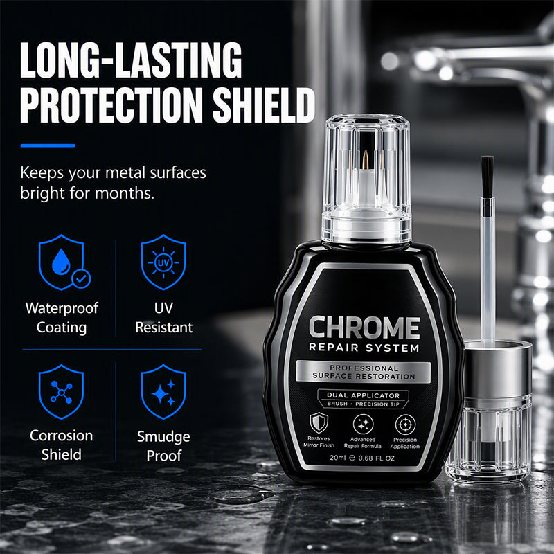 ✨ Chrome Repair Pen – Dual-Applicator Mirror-Shine Metal Touch-Up Tool 🚗🔧