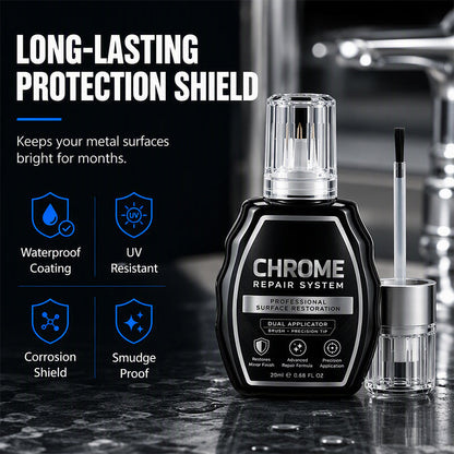 ✨ Chrome Repair Pen – Dual-Applicator Mirror-Shine Metal Touch-Up Tool 🚗🔧