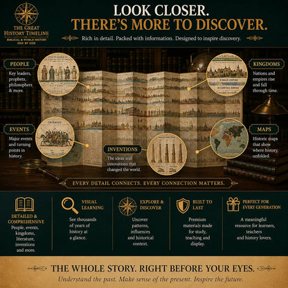 📜 Synchronological History Chart – Fold-Out Visual Timeline, Compare Centuries at a Glance & Durable Cardboard Design – A Striking Scholarly Display for Home or Classroom 🏛️