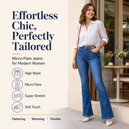 👖 High-Waist Style, Everyday Versatile – Women's High-Waist Stretch Jeans ✨