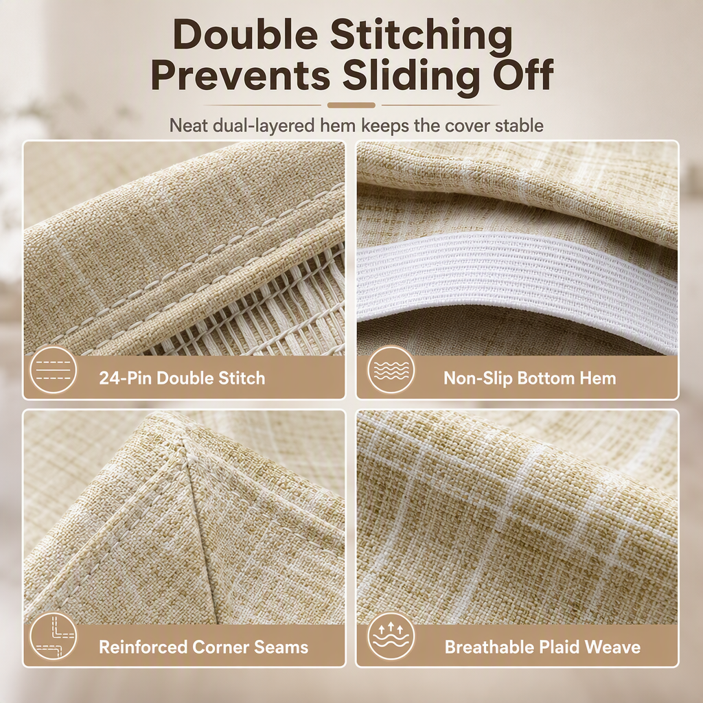 ⏳Limited-time 58% off⏰Universal Stretch Plaid Chair Cover – Protective, Easy Fit 🪑🧺