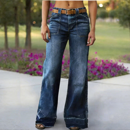 ☁️Stretchy Comfort, All-Day Wear👖 Women's Stretch Flare Jeans – Soft & Breathable, Body-Hugging Comfort ✨