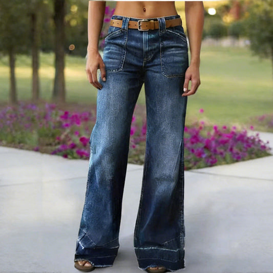 ☁️Stretchy Comfort, All-Day Wear👖 Women's Stretch Flare Jeans – Soft & Breathable, Body-Hugging Comfort ✨