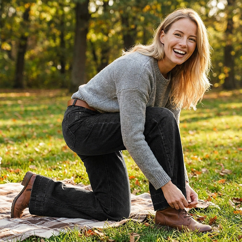 ☁️Stretchy Comfort, All-Day Wear👖 Women's Stretch Flare Jeans – Soft & Breathable, Body-Hugging Comfort ✨