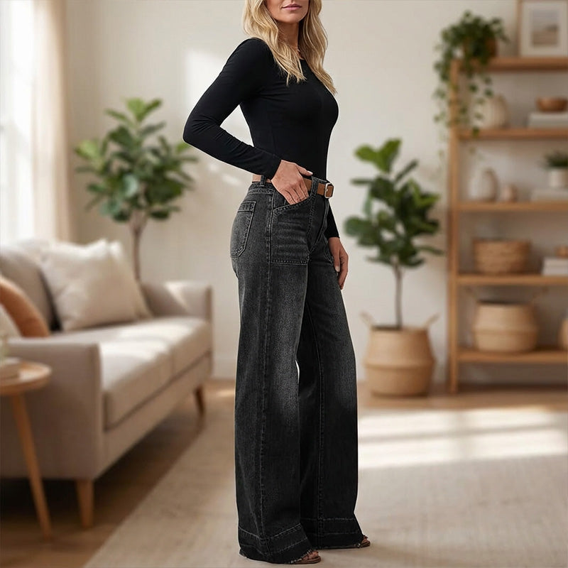☁️Stretchy Comfort, All-Day Wear👖 Women's Stretch Flare Jeans – Soft & Breathable, Body-Hugging Comfort ✨