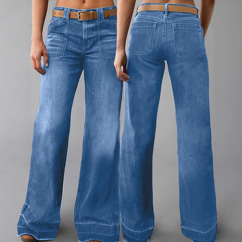 ☁️Stretchy Comfort, All-Day Wear👖 Women's Stretch Flare Jeans – Soft & Breathable, Body-Hugging Comfort ✨