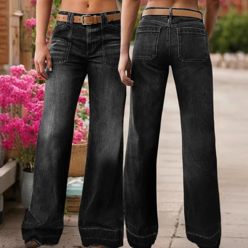 ☁️Stretchy Comfort, All-Day Wear👖 Women's Stretch Flare Jeans – Soft & Breathable, Body-Hugging Comfort ✨