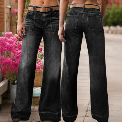 ☁️Stretchy Comfort, All-Day Wear👖 Women's Stretch Flare Jeans – Soft & Breathable, Body-Hugging Comfort ✨