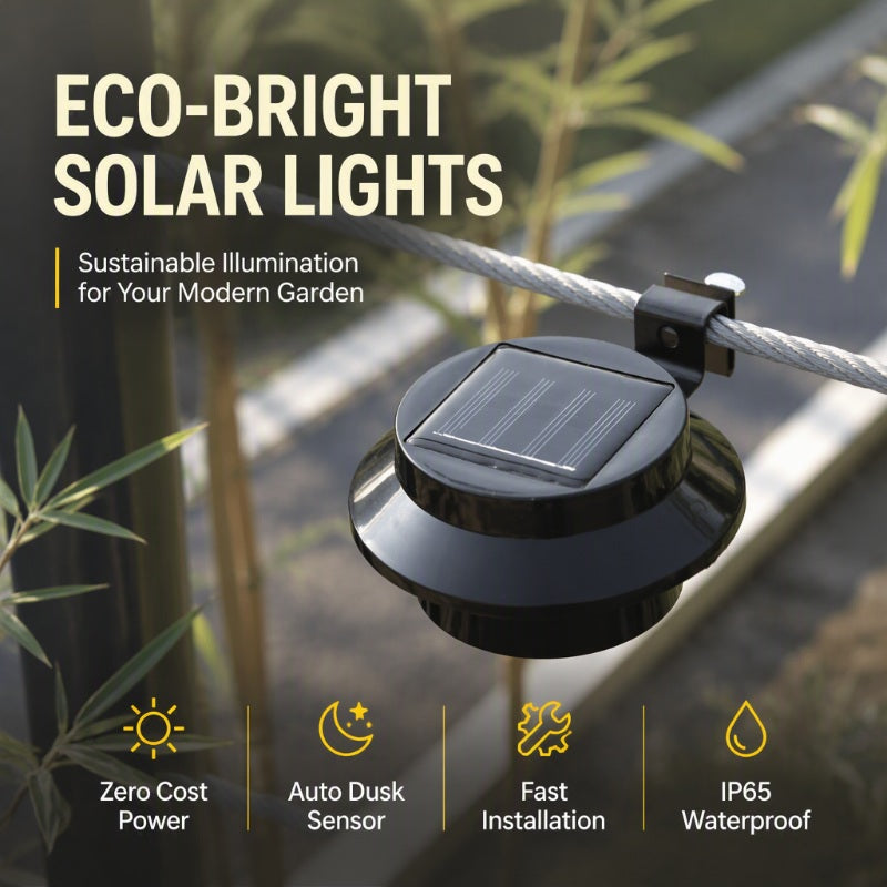 ☀️Only £ 7.99！！💡 Light Up Gutters, Fences & Garden Walls — Solar-Powered Outdoor LEDs With No Mains Wiring Needed 🏡✨