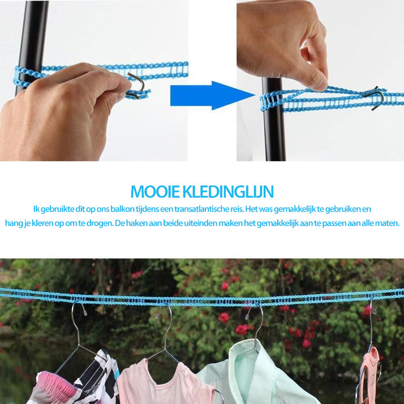 🎃Buy 1 Get 1 Free!🔥Portable Non-Slip Washing Line with Hanger Loops – 8m/10m