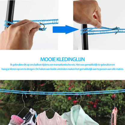 🎃Buy 1 Get 1 Free!🔥Portable Non-Slip Washing Line with Hanger Loops – 8m/10m
