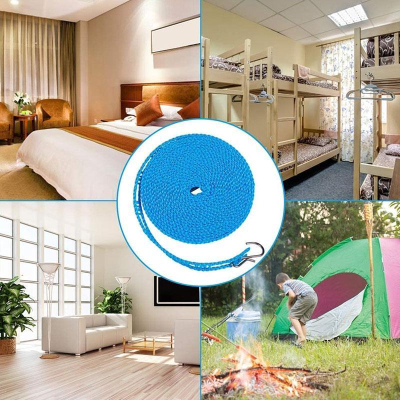 🎃Buy 1 Get 1 Free!🔥Portable Non-Slip Washing Line with Hanger Loops – 8m/10m