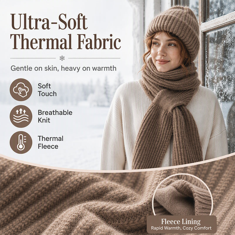 🧣All-in-One Warmth, Full Protection🧤 Hooded Scarf – Hat, Hood & Neck Warmer in One | Thick Plush Lining, Full Ear & Neck Coverage ✨