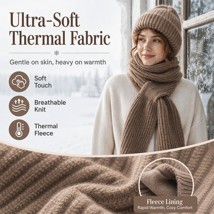 🧣All-in-One Warmth, Full Protection🧤 Hooded Scarf – Hat, Hood & Neck Warmer in One | Thick Plush Lining, Full Ear & Neck Coverage ✨