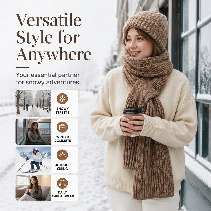 🧣All-in-One Warmth, Full Protection🧤 Hooded Scarf – Hat, Hood & Neck Warmer in One | Thick Plush Lining, Full Ear & Neck Coverage ✨