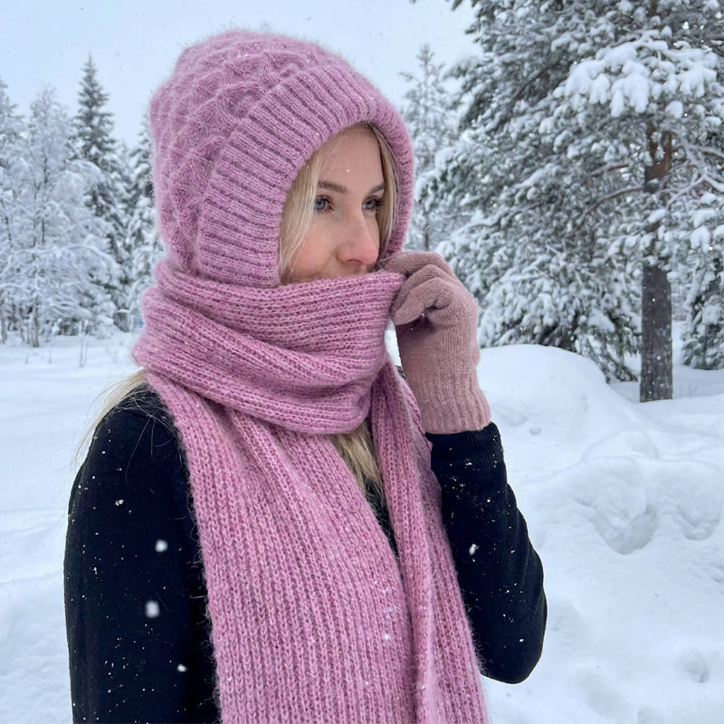 🧣All-in-One Warmth, Full Protection🧤 Hooded Scarf – Hat, Hood & Neck Warmer in One | Thick Plush Lining, Full Ear & Neck Coverage ✨