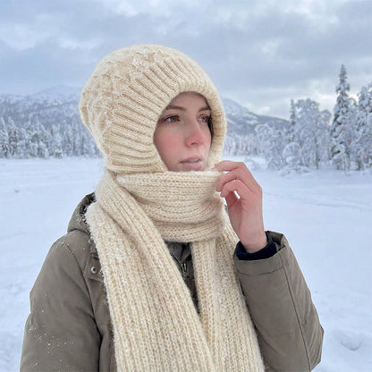 🧣All-in-One Warmth, Full Protection🧤 Hooded Scarf – Hat, Hood & Neck Warmer in One | Thick Plush Lining, Full Ear & Neck Coverage ✨