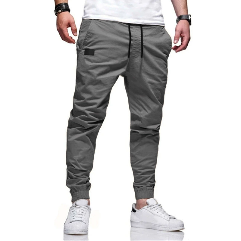 🏃Elastic Ankle, Sporty Casual👖 Men's Slim Fit Casual Pants – Drawstring Waist & Elastic Cuffs