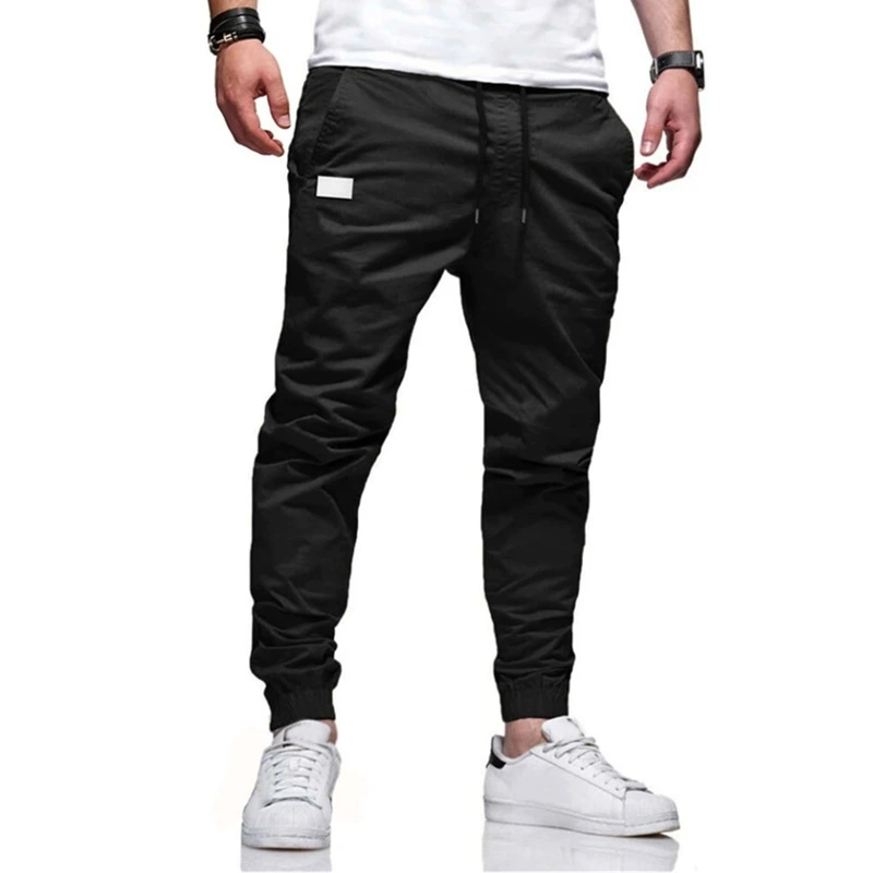 🏃Elastic Ankle, Sporty Casual👖 Men's Slim Fit Casual Pants – Drawstring Waist & Elastic Cuffs