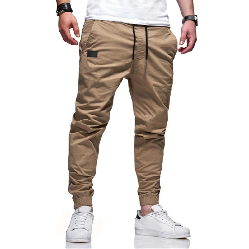 🏃Elastic Ankle, Sporty Casual👖 Men's Slim Fit Casual Pants – Drawstring Waist & Elastic Cuffs