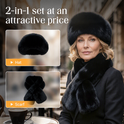 🧣Thickened Warmth, Full Cold Protection🎩 Winter Plush Scarf & Hat Set – Thick Plush & Heat Lock | Full Head & Neck Coverage, Blocks Severe Cold ✨