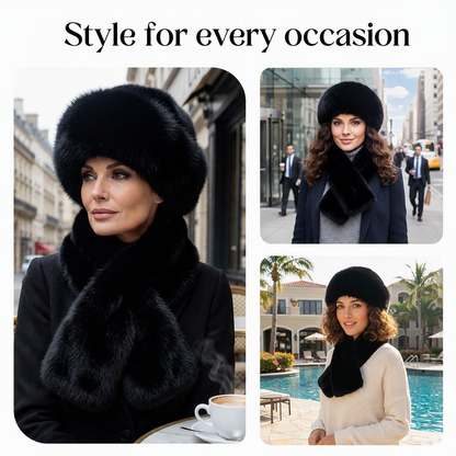 🧣Thickened Warmth, Full Cold Protection🎩 Winter Plush Scarf & Hat Set – Thick Plush & Heat Lock | Full Head & Neck Coverage, Blocks Severe Cold ✨