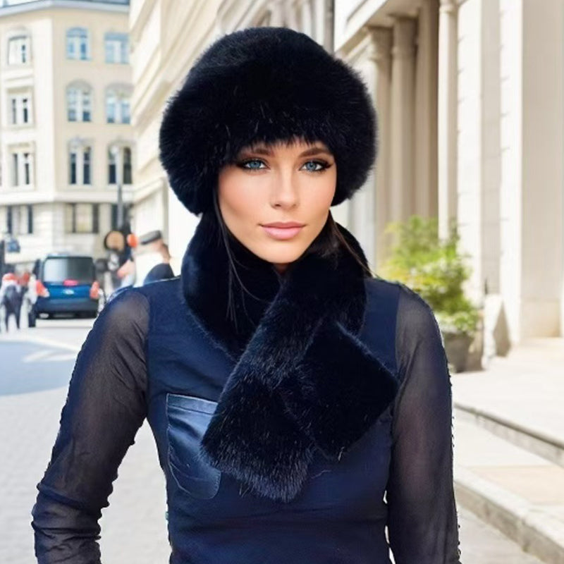 🧣Thickened Warmth, Full Cold Protection🎩 Winter Plush Scarf & Hat Set – Thick Plush & Heat Lock | Full Head & Neck Coverage, Blocks Severe Cold ✨