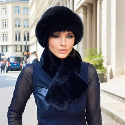 🧣Thickened Warmth, Full Cold Protection🎩 Winter Plush Scarf & Hat Set – Thick Plush & Heat Lock | Full Head & Neck Coverage, Blocks Severe Cold ✨