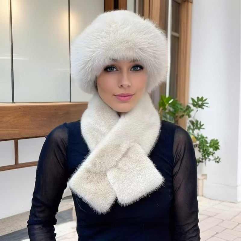 🧣Thickened Warmth, Full Cold Protection🎩 Winter Plush Scarf & Hat Set – Thick Plush & Heat Lock | Full Head & Neck Coverage, Blocks Severe Cold ✨