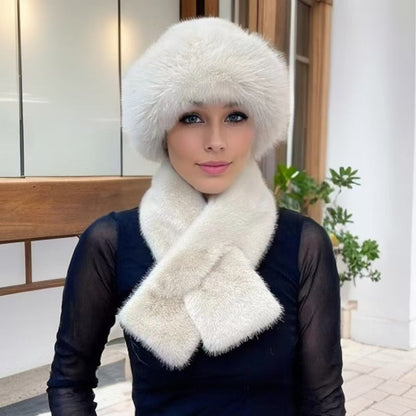 🧣Thickened Warmth, Full Cold Protection🎩 Winter Plush Scarf & Hat Set – Thick Plush & Heat Lock | Full Head & Neck Coverage, Blocks Severe Cold ✨