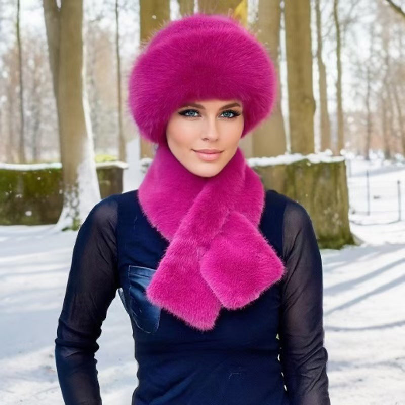 🧣Thickened Warmth, Full Cold Protection🎩 Winter Plush Scarf & Hat Set – Thick Plush & Heat Lock | Full Head & Neck Coverage, Blocks Severe Cold ✨