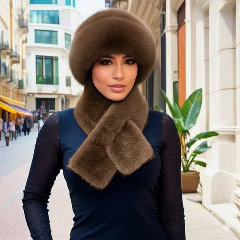 🧣Thickened Warmth, Full Cold Protection🎩 Winter Plush Scarf & Hat Set – Thick Plush & Heat Lock | Full Head & Neck Coverage, Blocks Severe Cold ✨