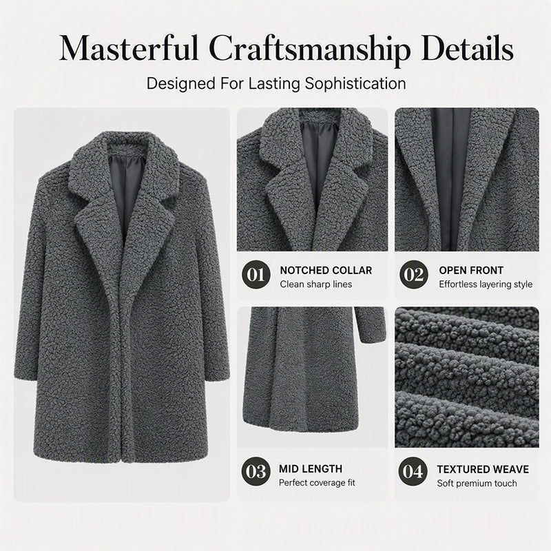 ❄️Thick Warmth, Cozy Coverage🧥 Women's Mid-Long Lambswool Coat – Thick Insulation & Comfortable Wear ✨