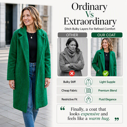 ❄️Thick Warmth, Cozy Coverage🧥 Women's Mid-Long Lambswool Coat – Thick Insulation & Comfortable Wear ✨