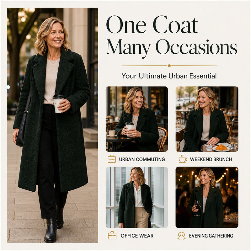 ❄️Thick Warmth, Cozy Coverage🧥 Women's Mid-Long Lambswool Coat – Thick Insulation & Comfortable Wear ✨