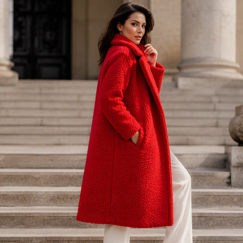 ❄️Thick Warmth, Cozy Coverage🧥 Women's Mid-Long Lambswool Coat – Thick Insulation & Comfortable Wear ✨