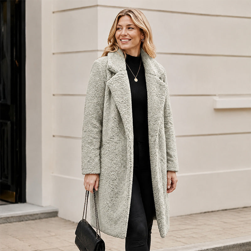 ❄️Thick Warmth, Cozy Coverage🧥 Women's Mid-Long Lambswool Coat – Thick Insulation & Comfortable Wear ✨