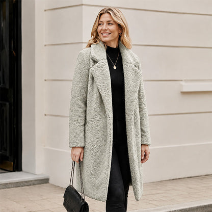 ❄️Thick Warmth, Cozy Coverage🧥 Women's Mid-Long Lambswool Coat – Thick Insulation & Comfortable Wear ✨
