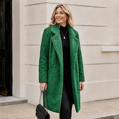 ❄️Thick Warmth, Cozy Coverage🧥 Women's Mid-Long Lambswool Coat – Thick Insulation & Comfortable Wear ✨