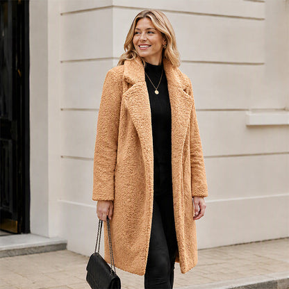 ❄️Thick Warmth, Cozy Coverage🧥 Women's Mid-Long Lambswool Coat – Thick Insulation & Comfortable Wear ✨
